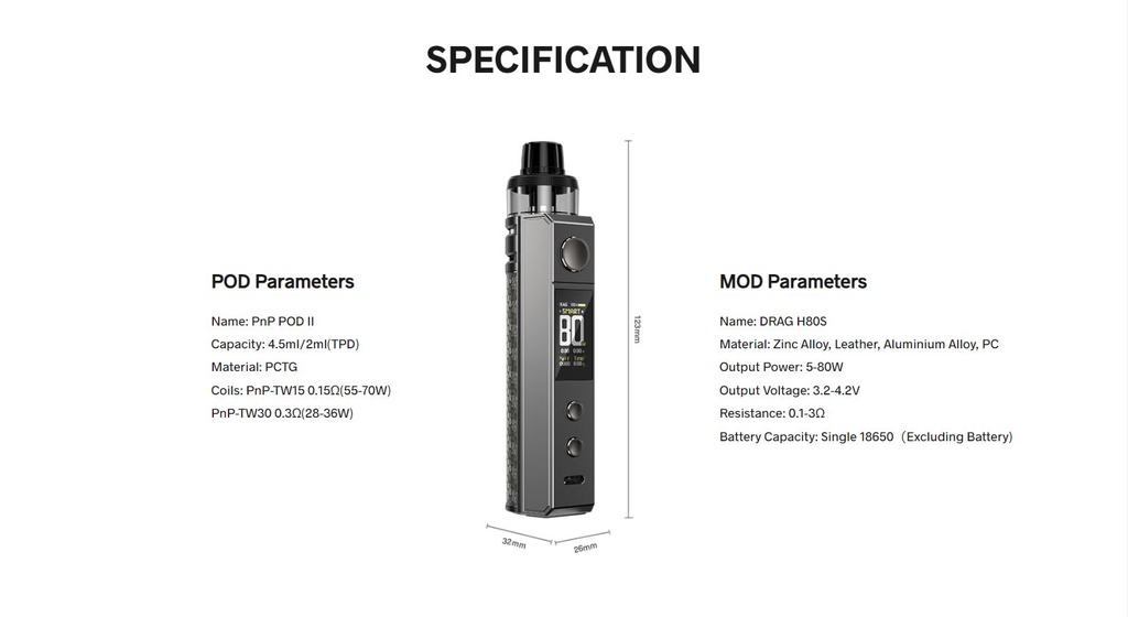 VOOPOO Drag H 80S