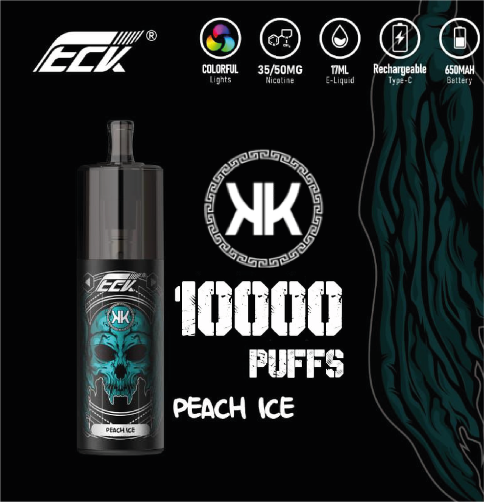 [KE1PPI] KK ENERGY 10000 Puffs Peach Ice