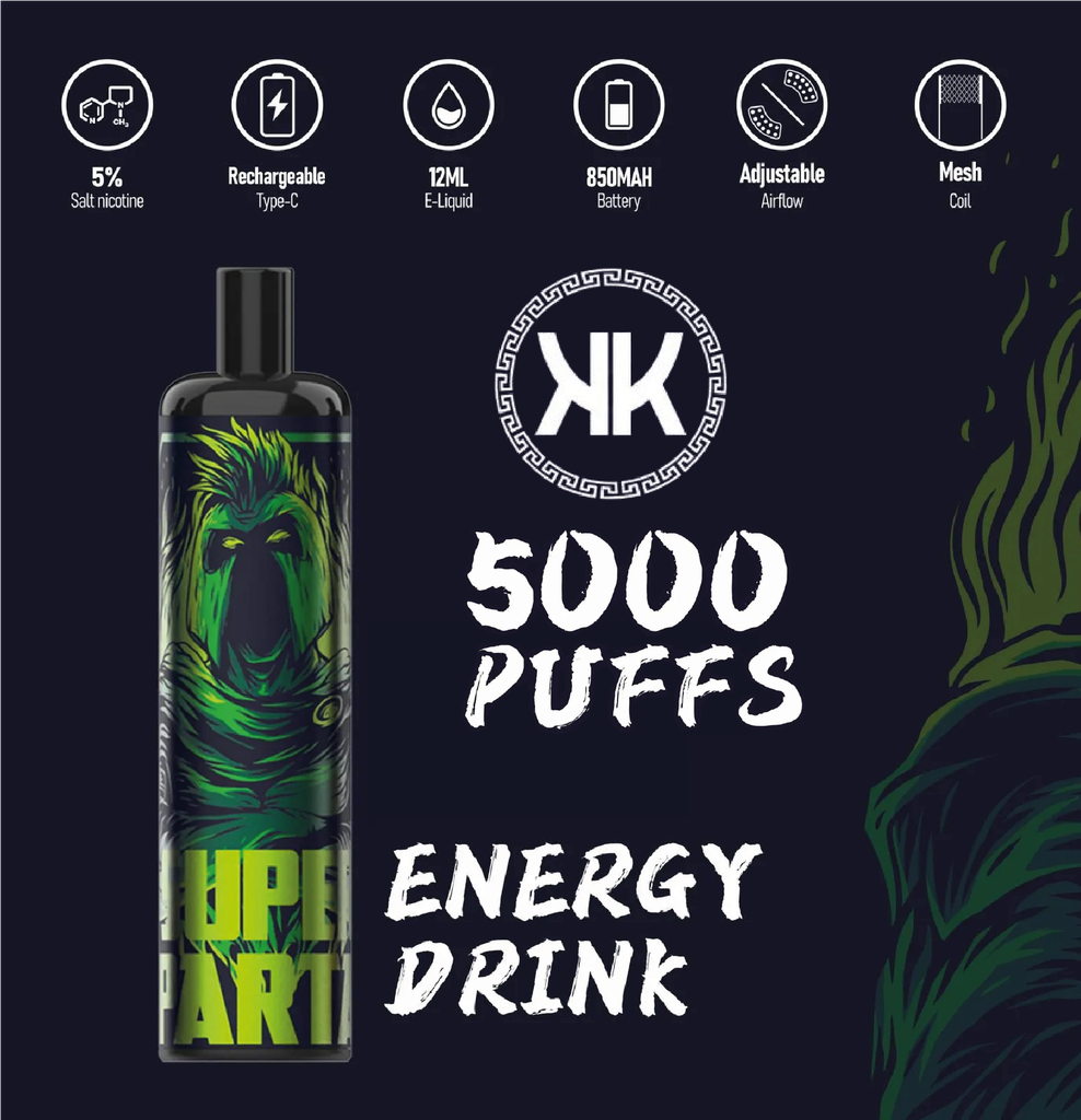 KK ENERGY 5000 Puffs Energy Drink