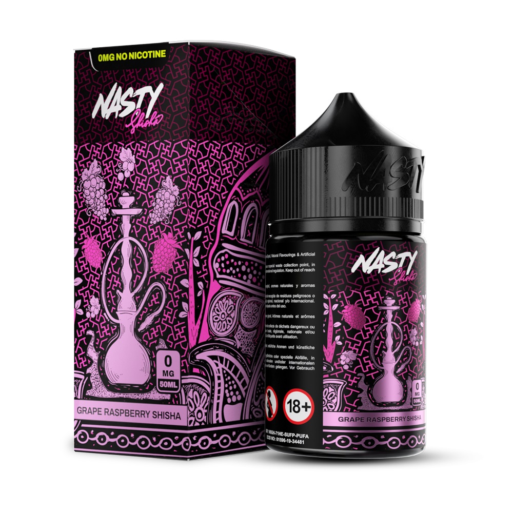 NASTY Shisha Grape Raspberry 3mg 60ml