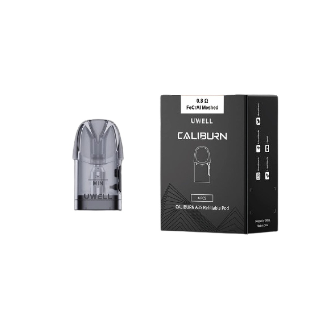 [UCAMP(0O] UWELL CALIBURN A3 Meshed Pods (4pcs) 0.8 ohms