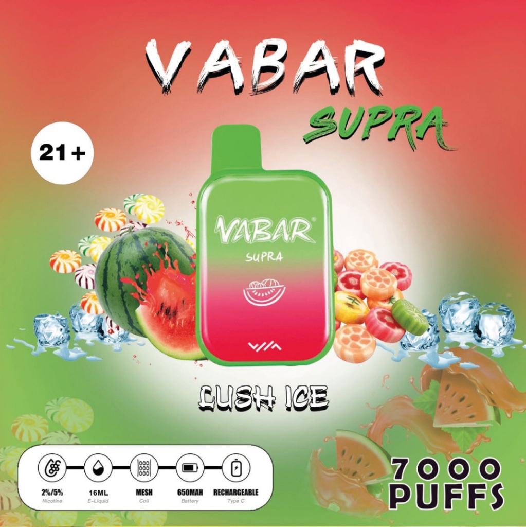 [V7PLI] VABAR 7000 Puffs Lush Ice
