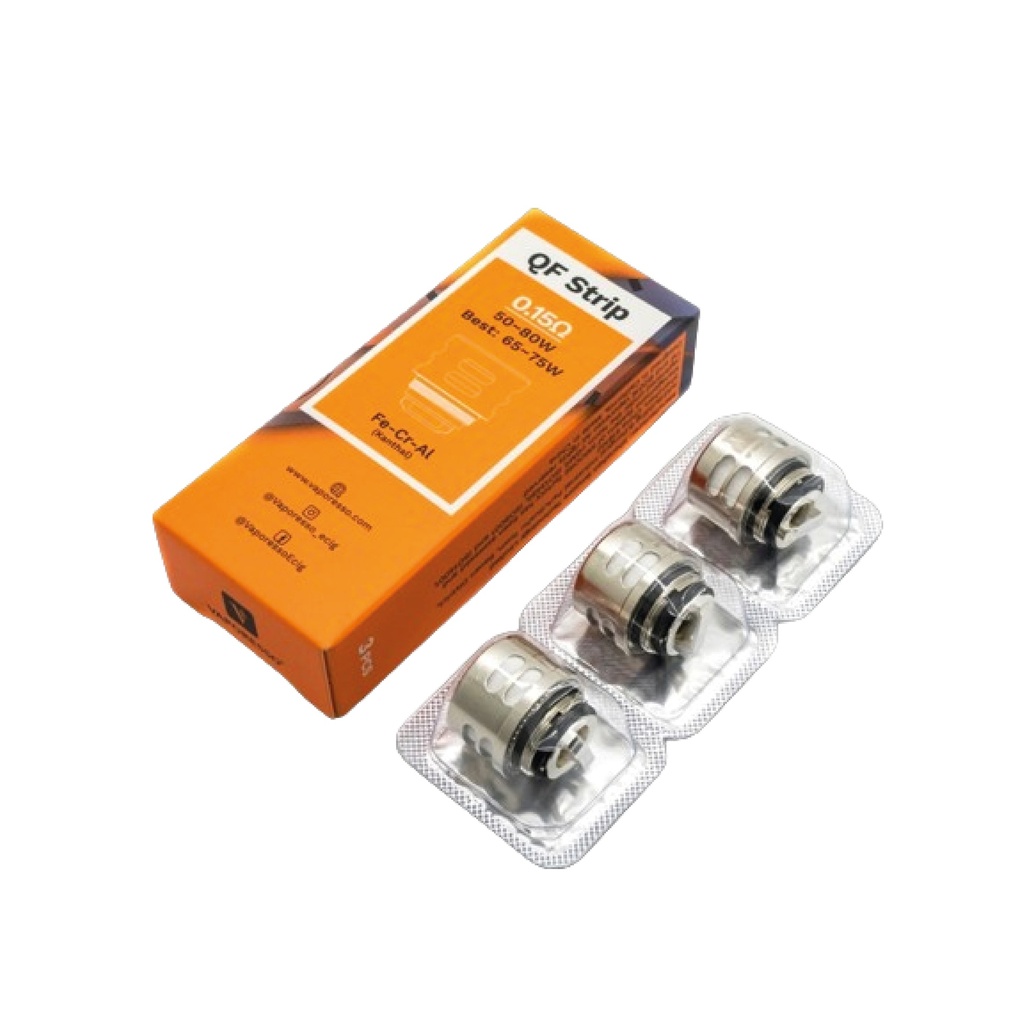 [VQSC(0O] VAPORESSO QF Strip Coils (3pcs) 0.15 ohms