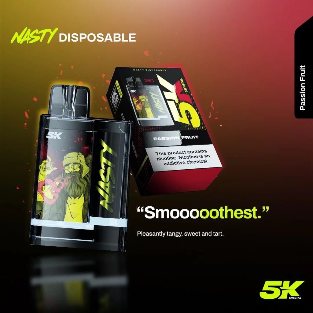 [NC5PPF] NASTY CRYSTAL 5000 Puffs Passion Fruit