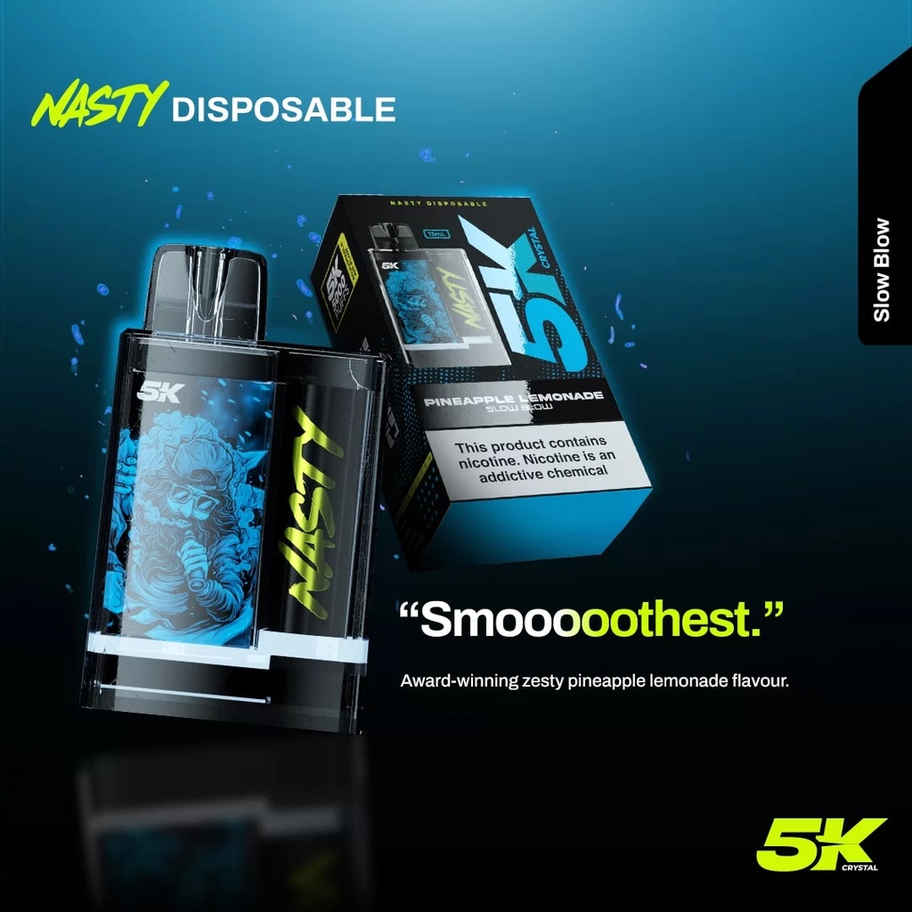 [NC5PPL] NASTY CRYSTAL 5000 Puffs Pineapple Lemonade