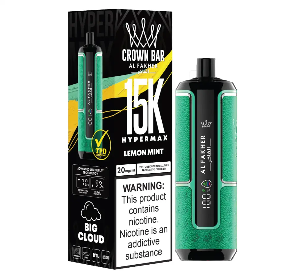 [CR1H-LM] Al Fakher Crown Bar 15K Hypermax - Lemon Mint