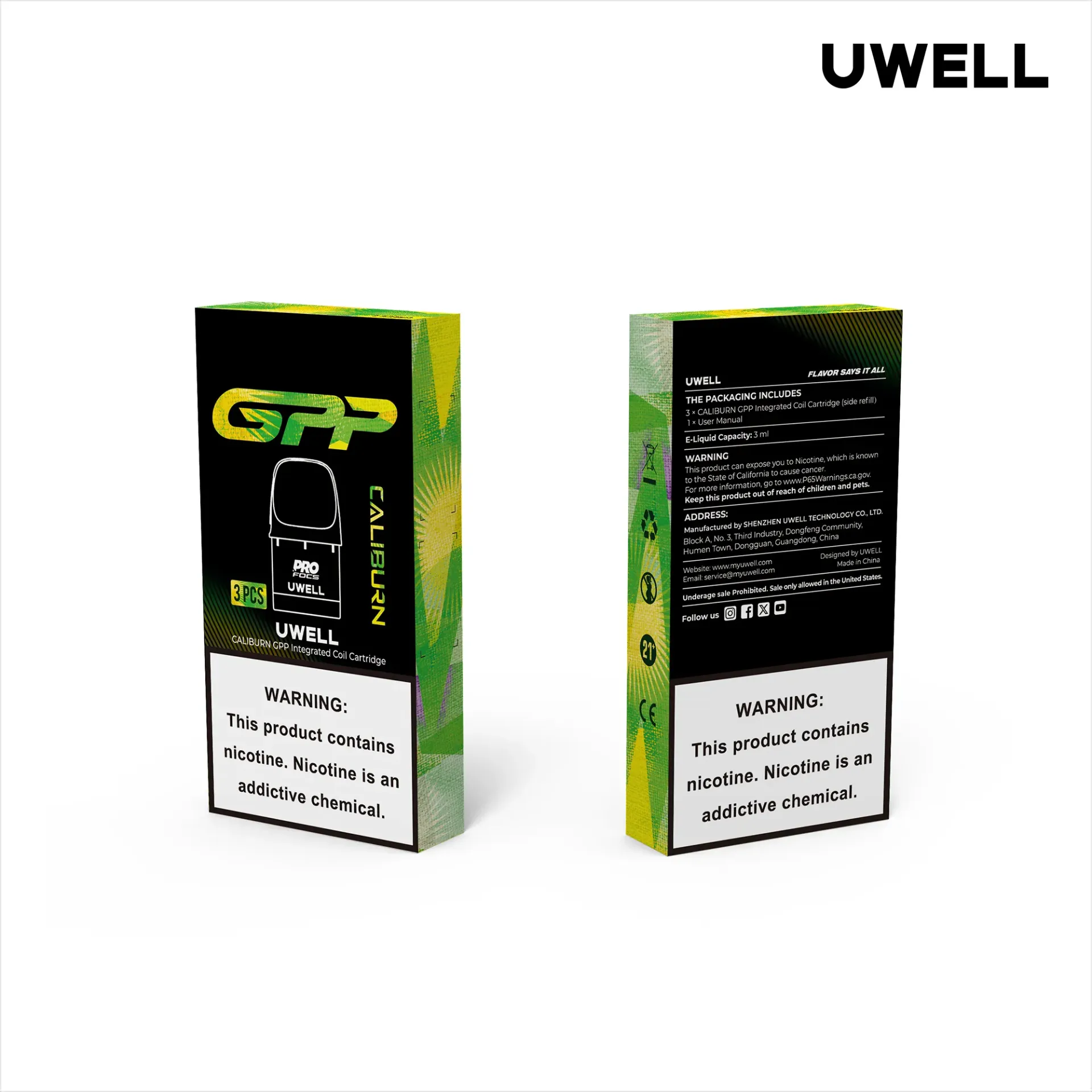 UWELL CALIBURN G3 | G4 GPP Empty Cartridge (3pcs) (MESH 0.6ohms)
